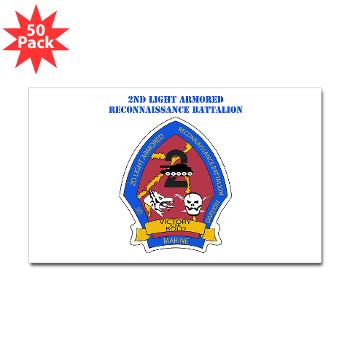 2LARB - M01 - 01 - 2nd Light Armored Reconnaissance Bn with text - Sticker (Rectangle 50 pk) 83.99